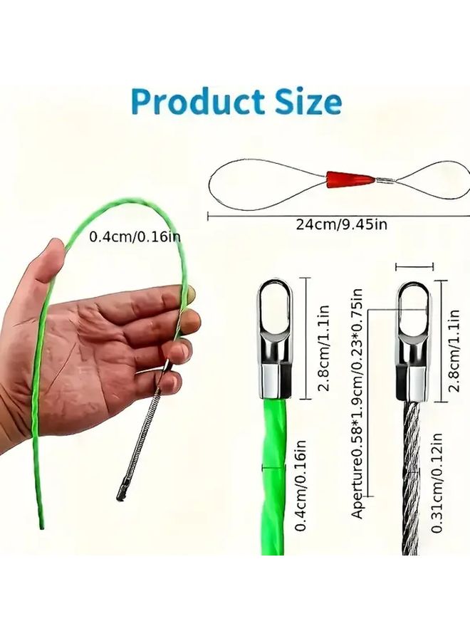 Auxiliary Fiberglass Fish Tape Wire Puller With Guide Spring And Metal Connector - Image 3