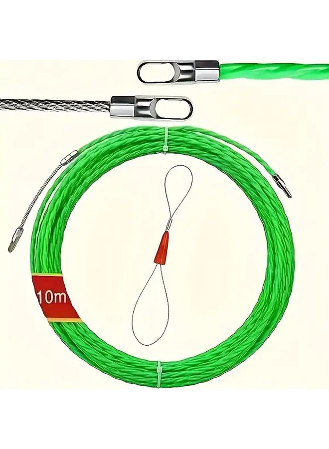 Auxiliary Fiberglass Fish Tape Wire Puller With Guide Spring And Metal Connector - Image 1