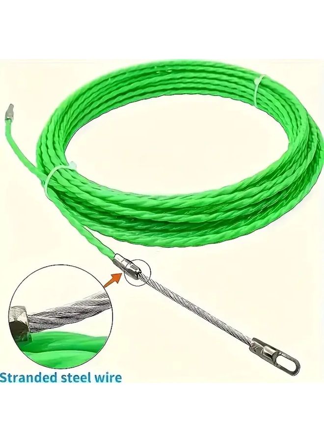 Auxiliary Fiberglass Fish Tape Wire Puller With Guide Spring And Metal Connector - Image 4
