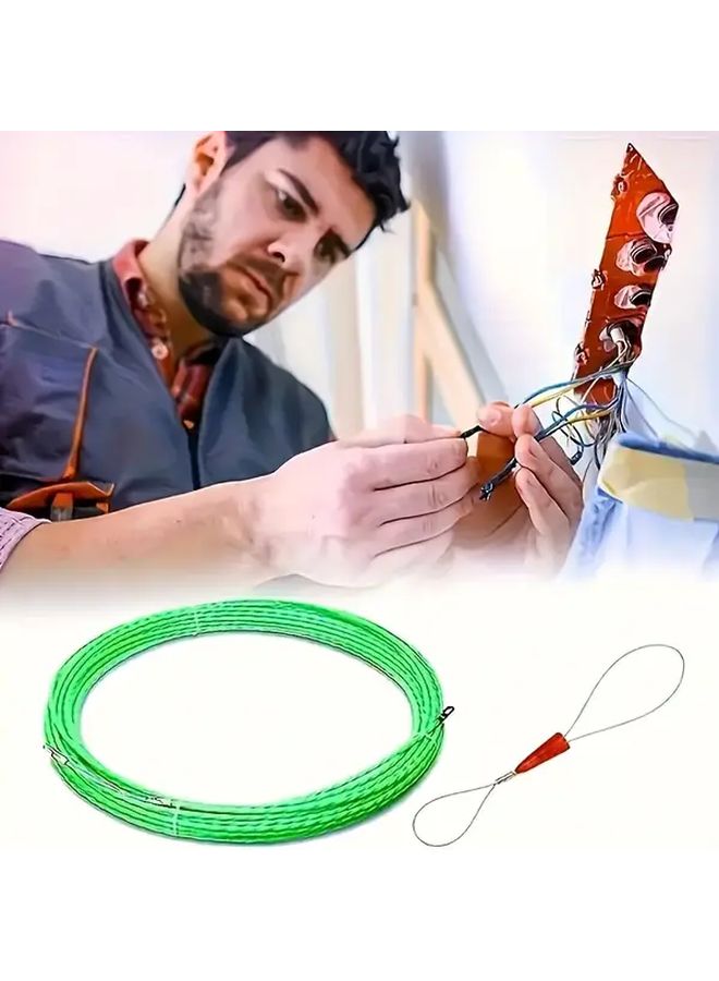 Auxiliary Fiberglass Fish Tape Wire Puller With Guide Spring And Metal Connector - Image 5