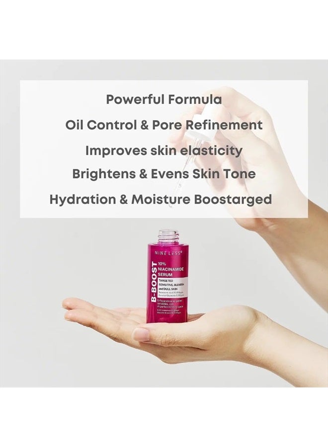 NINELESS B-Boost 10% Niacinamide Serum for Sensitive, Blemished and Dull Skin 30ml - Image 4