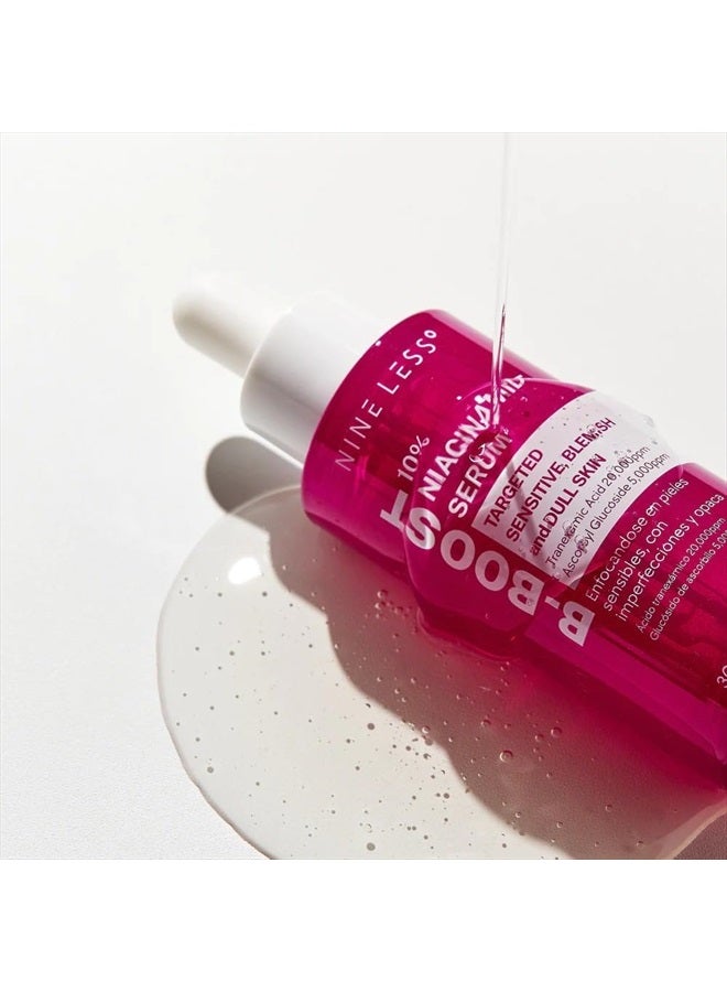 NINELESS B-Boost 10% Niacinamide Serum for Sensitive, Blemished and Dull Skin 30ml - Image 2