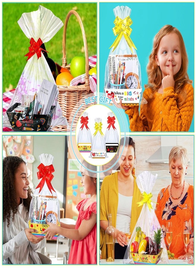 SiliFine 12 Set Graduation Baskets for Gifts Empty Teacher Gift Baskets with Pull Bows End of Year Thank You Present Bags Boxes for Teachers Appreciation Graduation Party Supplies - Image 3