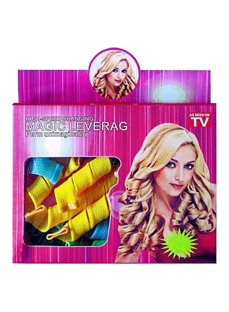 Magic Leverag Magic Liverag 18-Piece Hair Roller Set Pink/Green/Blue - Image 3