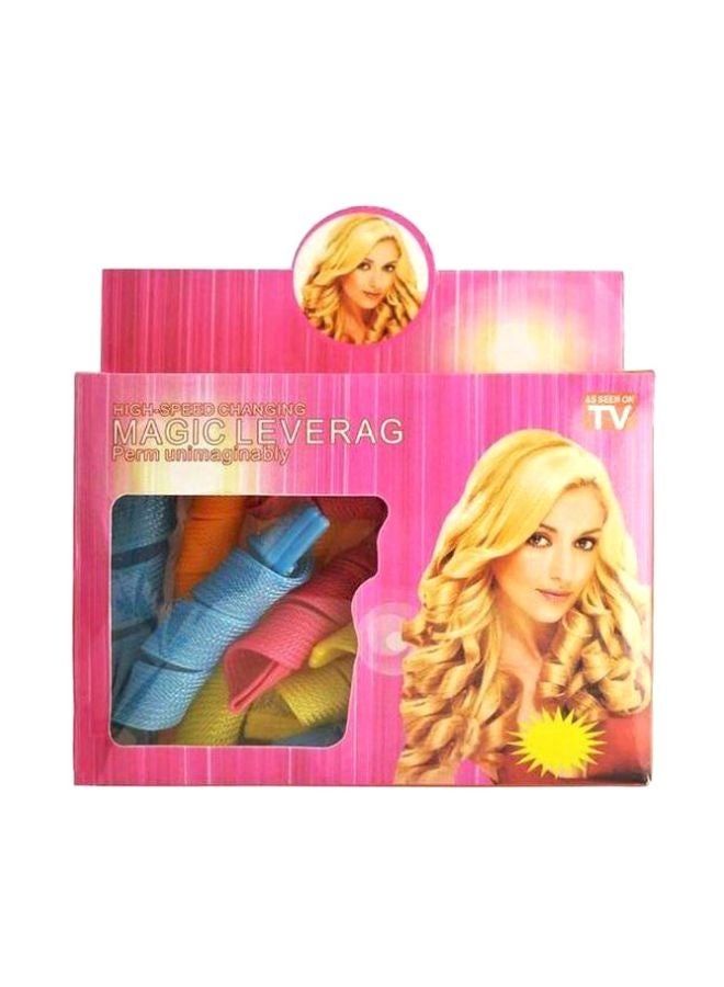 Magic Leverag Magic Liverag 18-Piece Hair Roller Set Pink/Green/Blue - Image 1