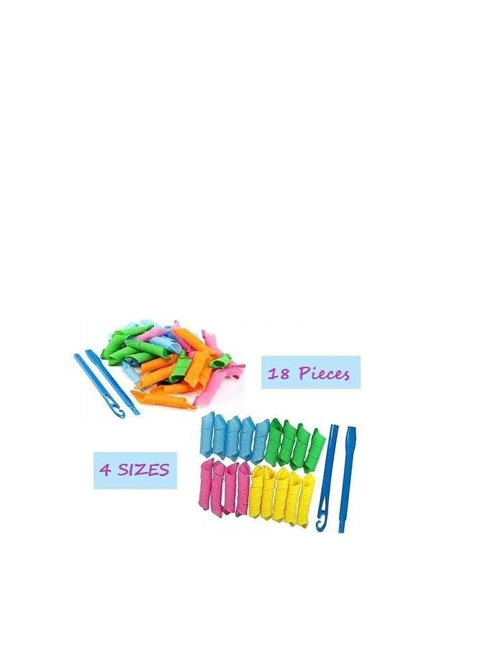 Magic Leverag Magic Liverag 18-Piece Hair Roller Set Pink/Green/Blue - Image 2