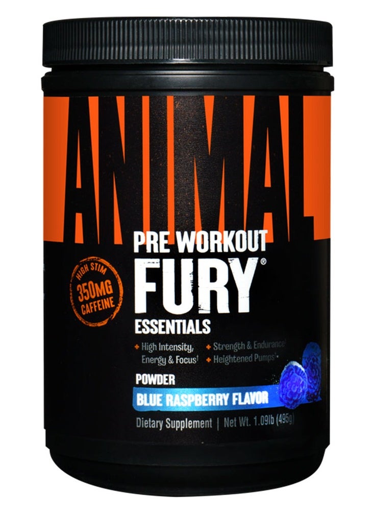 ANIMAL Universal Nutrition Animal Fury Pre workout blue raspberry 495g 