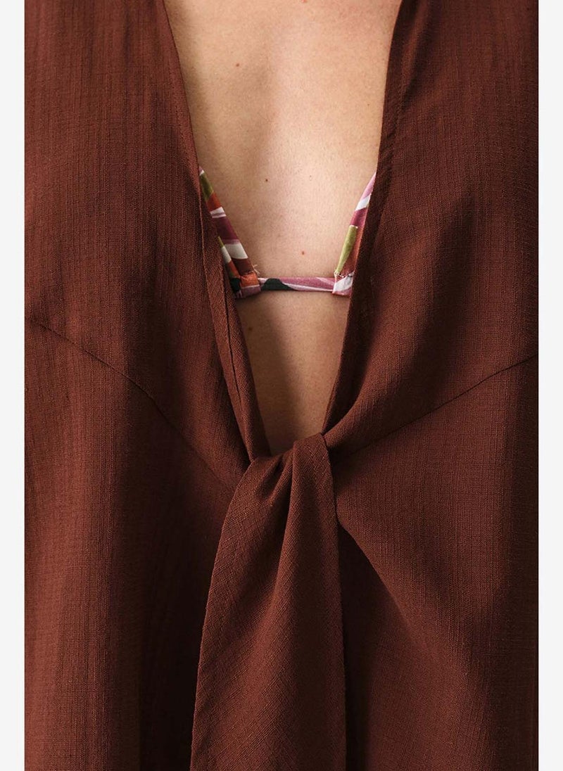 Penti Women Sienna Long Sleeve Brown Shirt - Image 4