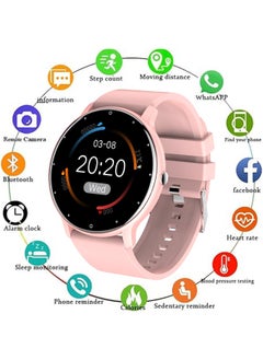 RollsTimi  Smart Watch for Women Men,Bluetooth Tactical Smartwatch for Android and iPhone,IP67 Waterproof Outdoor Fitness Tracker with Heart Rate SpO2 Sleep Monitor,Pink  - Image 1