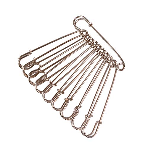 Baitaihem 50 Pcs Large Steel Safety Pins 3 inch Heavy Duty Safety Pins for Blankets, Skirts, Kilts, Crafts - Image 1