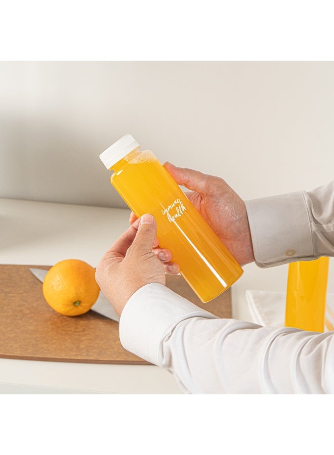 Restaurantware 1.9 x 1 Inch Immune Health Juice Bottle Labels, 100 Self-Adhesive Labels For Bottles - Resists Condensation, For Drink Pouches, Clear With White Font Plastic Water-Resistant Labels, - Image 5