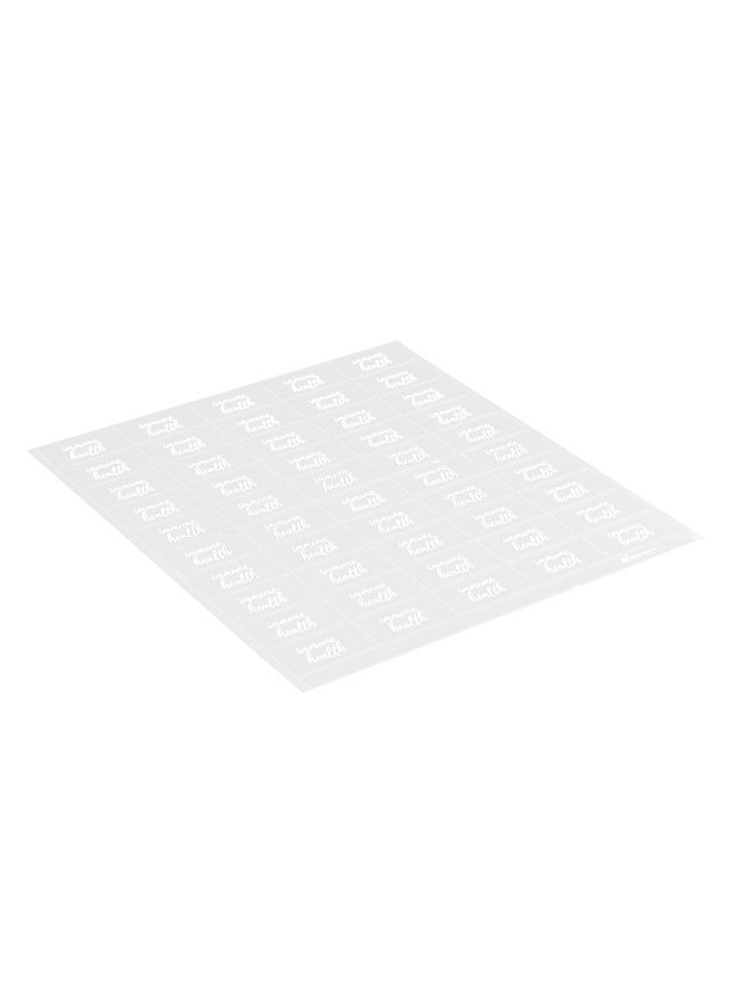 Restaurantware 1.9 x 1 Inch Immune Health Juice Bottle Labels, 100 Self-Adhesive Labels For Bottles - Resists Condensation, For Drink Pouches, Clear With White Font Plastic Water-Resistant Labels, - Image 1