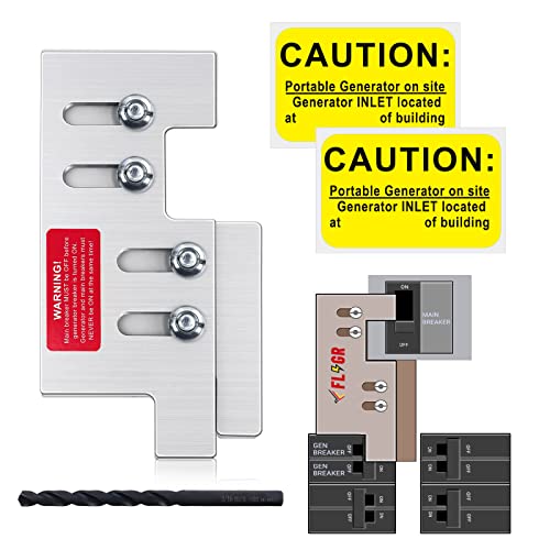 Flngr Generator Interlock Kit Compatible with Eaton or Cutler Hammer Vertical Throw CH Series 150 or 200 amp, 2 1/4" Spacing Between Main and Branch Breakers - Image 1