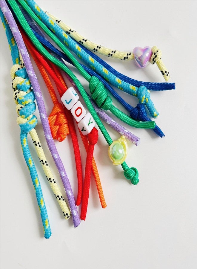QTMY Rope Braided Keychain Bag Charms for Handbag Purse Backpack Accessories for Bogg Bag,860Colorful-1 - Image 4