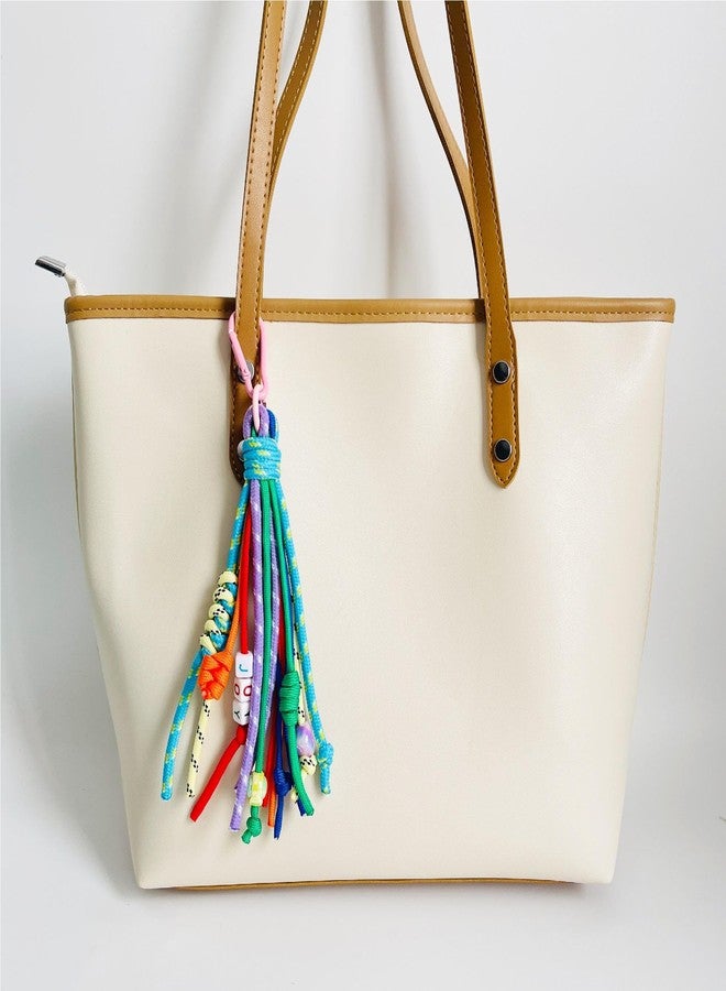 QTMY Rope Braided Keychain Bag Charms for Handbag Purse Backpack Accessories for Bogg Bag,860Colorful-1 - Image 5