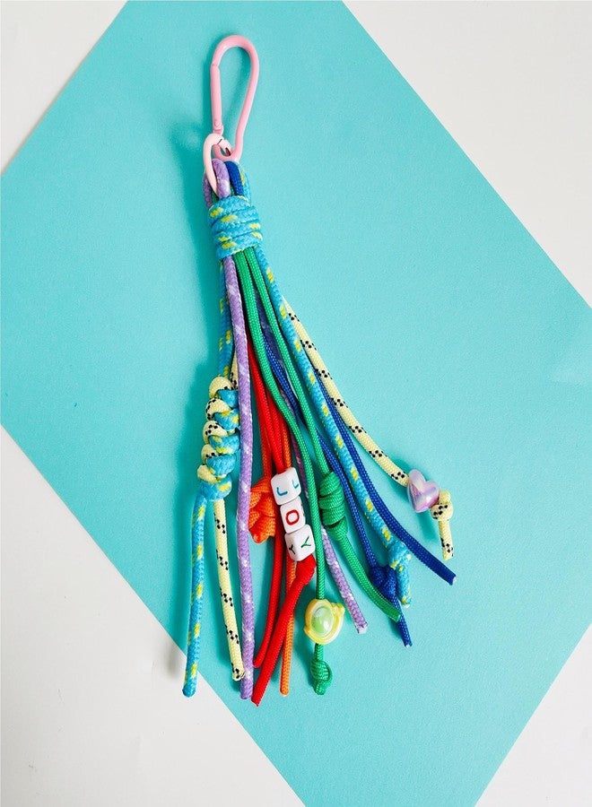 QTMY Rope Braided Keychain Bag Charms for Handbag Purse Backpack Accessories for Bogg Bag,860Colorful-1 - Image 3