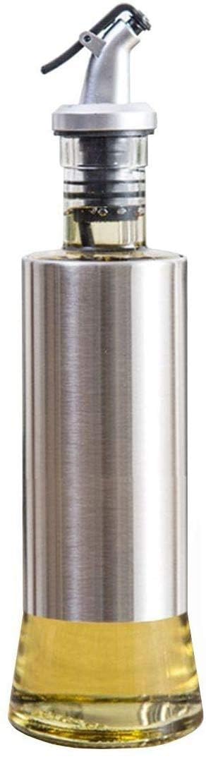 vintak Glass Oil Dispenser with Steel Cover Seasoning Bottle Glass Oil Bottle Stainless Steel - Image 4