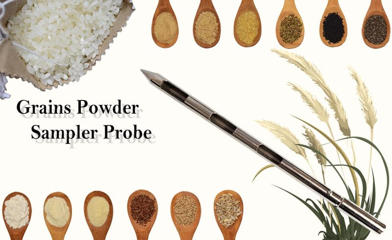 PLDOULY Powder Sampler, Stainless Steel Three Zone Grain Probe Sampler, 20 in. Length x 1 in (3slots) - Image 5