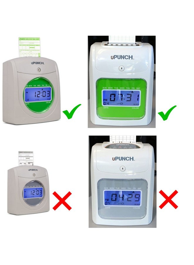 COMPUMATIC 100 Uptc10001 Compatible Time Cards For Noncalculating Upunch Hn3000 Autoalign Time Clock (Fits Hn1000 Hn1500 Hn3000 Hn3500 Hn3540 Ub1000) - Image 2