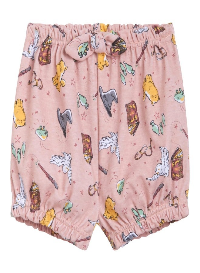 Harry Potter Hedwig Newborn Baby Girls Bodysuit, Bubble Shorts and Shoes 3 Piece Outfit Set Off White/Pink 6-9 Months - Image 5