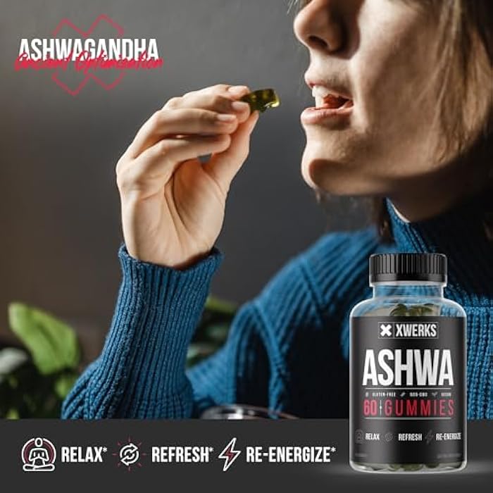 Xwerks Ashwagandha Gummies, Extra Strength 1500 mg Per Serving, Ashwagandha for Women and Men, Vegan Gluten Free, Non GMO, Vitamins and Supplements, Traditional Adaptogenic Herbal Supplement 60 Count - Image 3