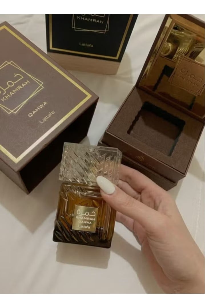 Lattafa KHAMRAH QAHWA EAU DE PERFUM 100ML - Image 2