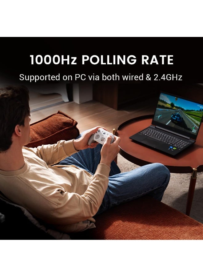 جيم سير جهاز التحكم G7 Pro – سلكي لجهاز Xbox Series X|S و Xbox One، لاسلكي للكمبيوتر و Android، مع عصي TMR، زنبركات Hall Effect، معدل استجابة 1000Hz، مقبس صوت 3.5mm وقاعدة شحن (ثلاثية الوضع) - Image 5