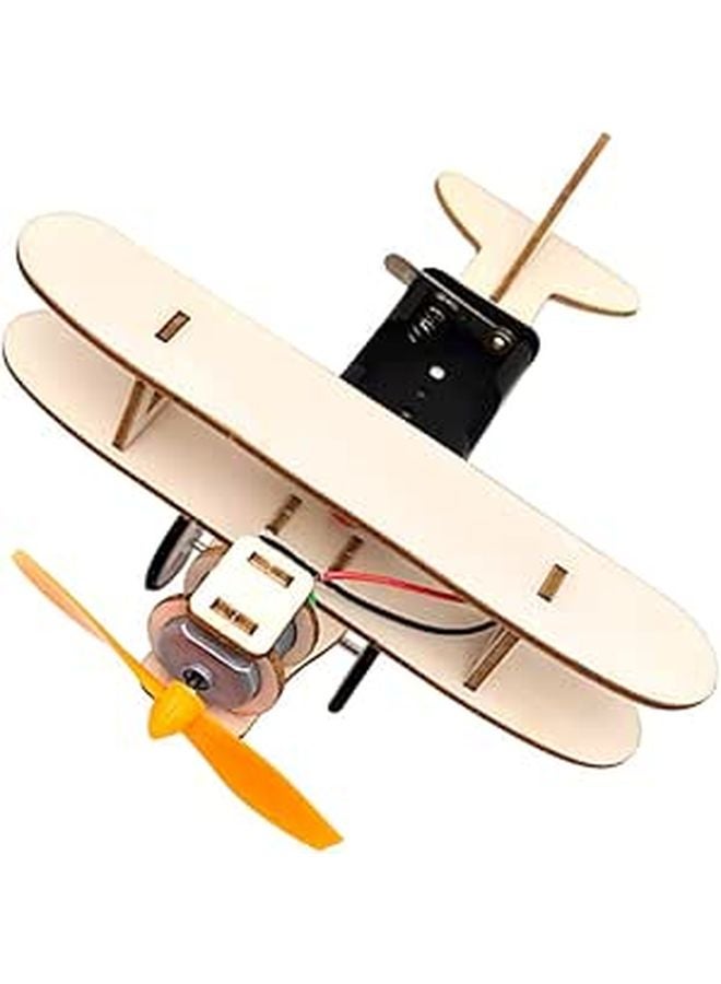 Wooden Airplane Model Kit DIY Educational Assembly Science Learning Craft for Students - Image 1