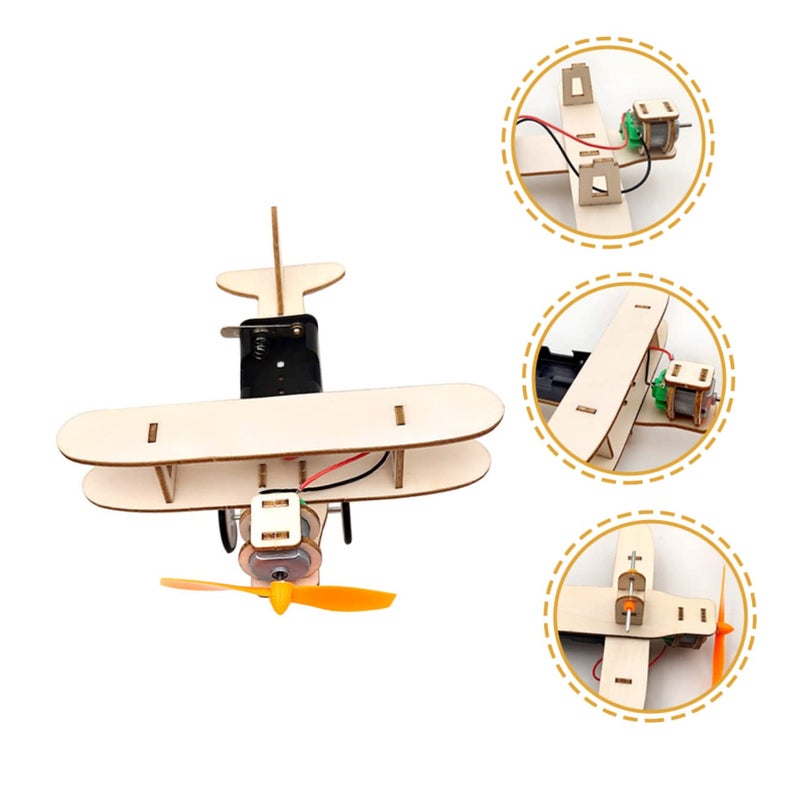 Wooden Airplane Model Kit DIY Educational Assembly Science Learning Craft for Students - Image 4