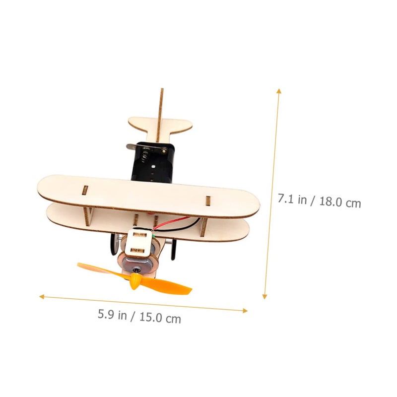 Wooden Airplane Model Kit DIY Educational Assembly Science Learning Craft for Students - Image 3