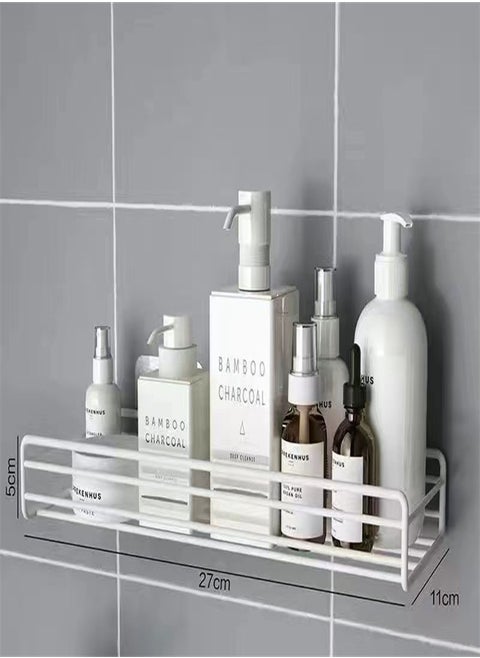 Bathroom Organization Corner Shelf With Side Hanger
