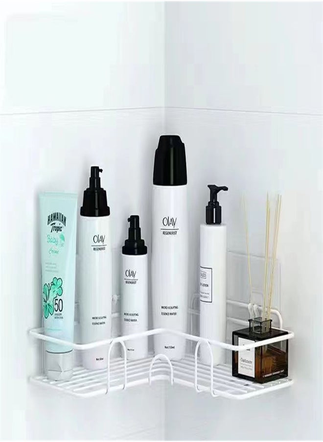 Bathroom Organization Corner Shelf With Side Hanger