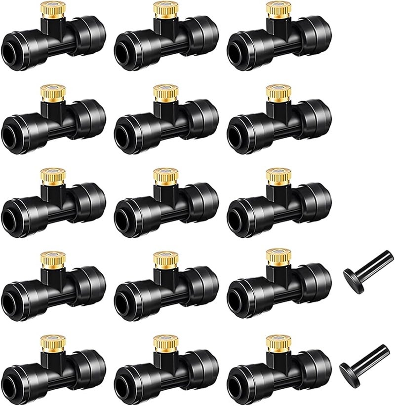 Brass Nozzles Misting Kit 32 Pcs For Patio Garden Greenhouse Low Pressure Spray Cooling - Image 1
