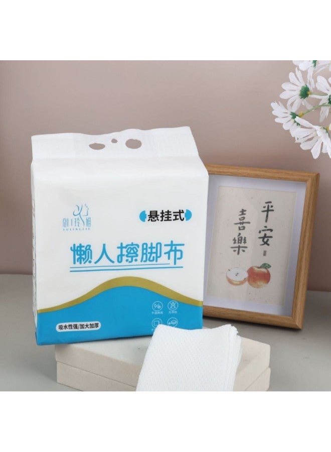 منشفة قدم كسولة للاستخدام مرة واحدة من Yu Ling، مبللة وجافة، ذات استخدام مزدوج، قماش قدم معلق، ضخ قوي وسميك، حمام قدم - اللون: 150 رسمة [20*20 سم] ❤ ↔ ❤ 420 جيبًا - Image 5