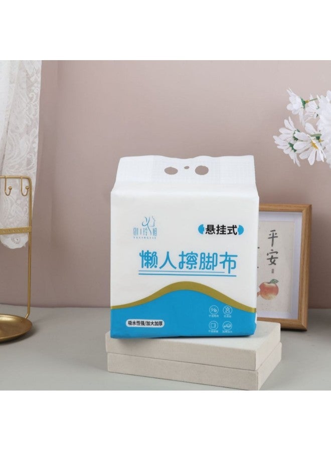 منشفة قدم كسولة للاستخدام مرة واحدة من Yu Ling، مبللة وجافة، ذات استخدام مزدوج، قماش قدم معلق، ضخ قوي وسميك، حمام قدم - اللون: 150 رسمة [20*20 سم] ❤ ↔ ❤ 420 جيبًا - Image 3