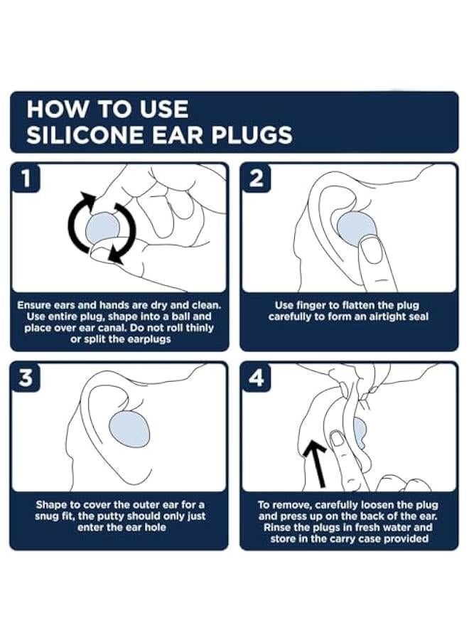كابتن تيك سدادات اذن سيليكون للبالغين من جيونيكس للسباحة، قابلة لاعادة الاستخدام ومقاومة للماء للاطفال والرجال والنساء، ملحقات لعب مائية لركوب الامواج والطفو وحمام السباحة (4 الوان و4 حافظات) - Image 5