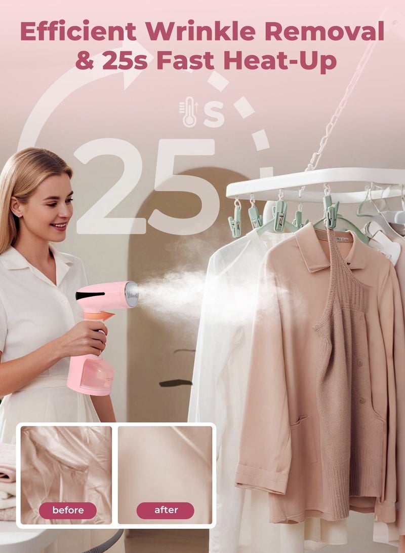 DOSCHER [Upgrade]1600 Watts Handheld Garment Steamer – Portable Steam Iron for Clothes with 3 Steam Levels & 25s Fast Heat-up, Wrinkle Remover - Image 4