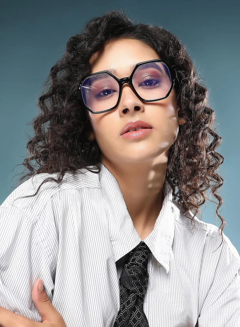 Haute Sauce Polarized Full Rim Geometric Sunglasses For Women