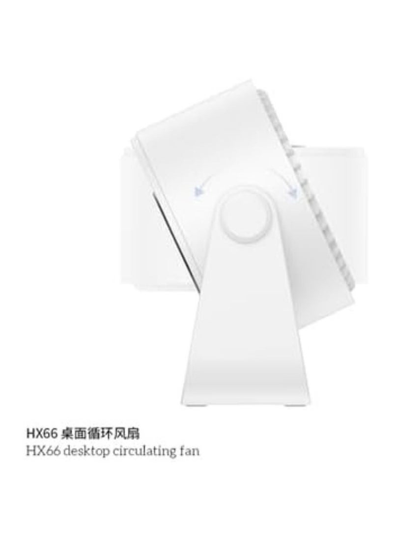 Hoco HX66 Desktop Circulating Fan - Whisper-Quiet White Compact Cooling Solution for Home, Office, or Study  - Image 3