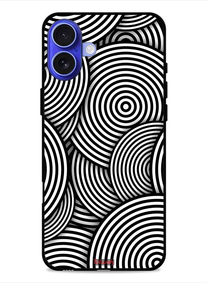 Tolwak Apple iPhone 16 Plus Protective Case Cover Circles Illusion Pattern - Image 1