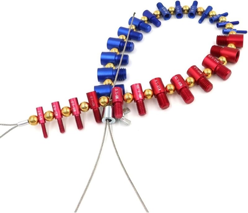 مقياس الخيط القابل للفصل أداة فحص حجم البرغي والصامولة واللولب السلكي - Image 5