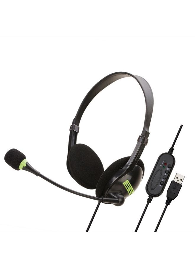 BURAQ SOYTO SY440MV Teaching Office Network Class Student Education Computer Headset, Style: Black USB  - Image 1