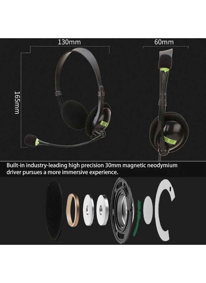 BURAQ SOYTO SY440MV Teaching Office Network Class Student Education Computer Headset, Style: Black USB  - Image 3