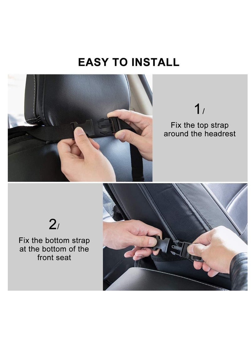 Cool Baby COOLBABY Backseat Car Organizer Mats Back Seat Organizers and Storage Bag with Touch Screen Tablet Holder for Kids Toddlers Car Seats - Image 2