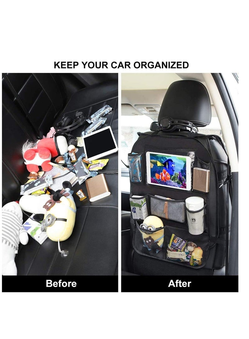 Cool Baby COOLBABY Backseat Car Organizer Mats Back Seat Organizers and Storage Bag with Touch Screen Tablet Holder for Kids Toddlers Car Seats - Image 4