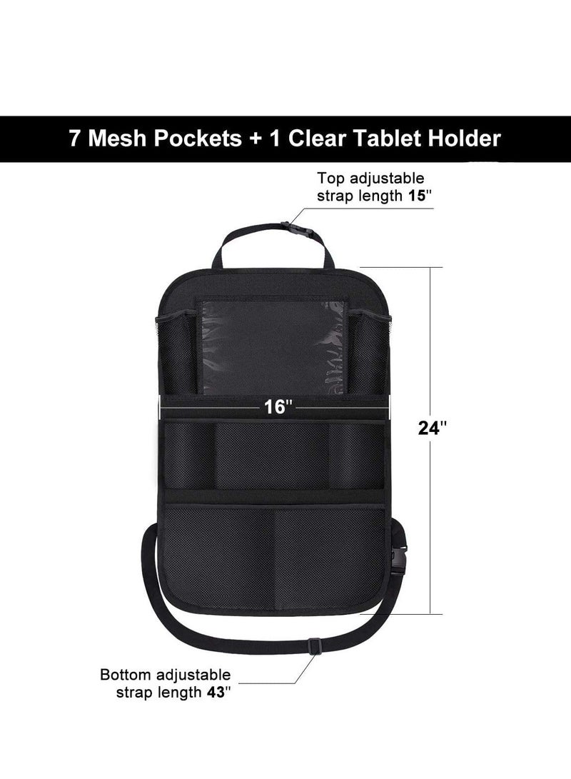 Cool Baby COOLBABY Backseat Car Organizer Mats Back Seat Organizers and Storage Bag with Touch Screen Tablet Holder for Kids Toddlers Car Seats - Image 5