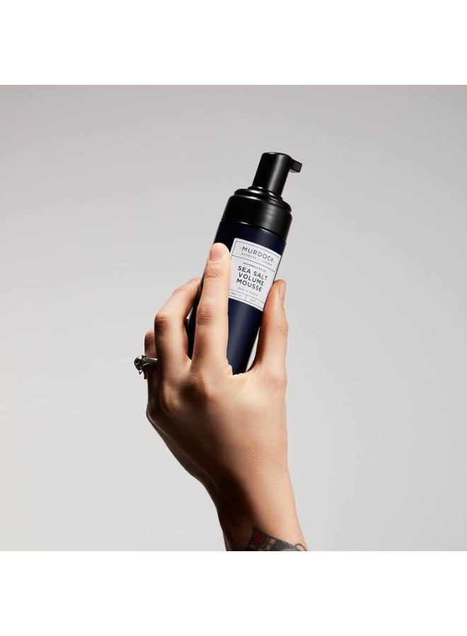 Murdock London Sea Salt Volume Hair Mousse for Men – Adds Natural Volume & Hold for Fine or Thinning Hair – Non-Sticky, Matte Finish Mousse for Hair Styling – Vegan Formula (5.07 fl. oz.) - Image 2