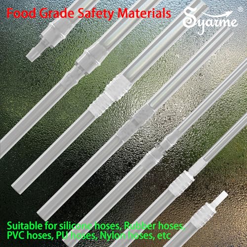 Syarme Female Urination Device Connector, Hose Barb Fittings 10Pcs, Connect The Urinal Tightly to the Extension Tube, Reusable Pipeline Connector, 1/5",7/25",7/20",11/25",47/100" (7/20" to 5 Diameters) - Image 3