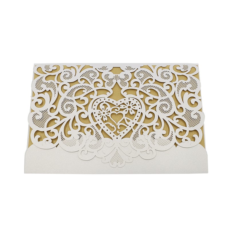 20pcs Love Pattern Invitation Cards Invitation Holders for Wedding Birthday Party Anniversary - Image 1