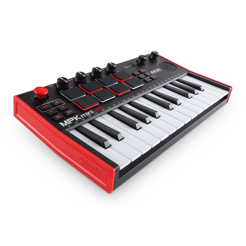 أكاي بروفيشونال MPK ميني بلاي MK3 وحدة تحكم لوحة مفاتيح MIDI مع مكبر صوت مدمج وأصوات بالإضافة إلى لوحة مفاتيح ديناميكية وأزرار MPC وحزمة برامج ومجموعة أصوات من نيتيف إنستركمنتس
